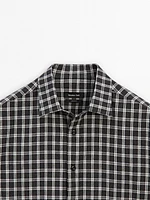 100% cotton melange check shirt