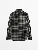 Cotton blend check shirt