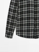 Cotton blend check shirt