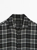 Cotton blend check shirt