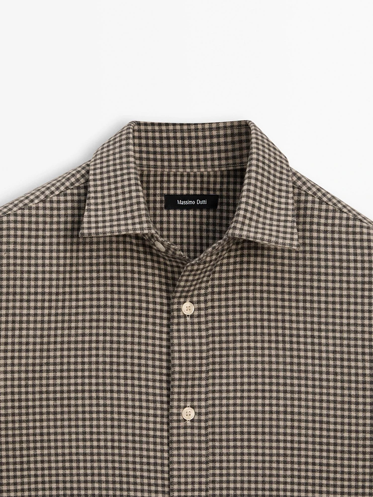 100% cotton melange twill shirt