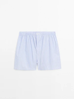 100% cotton striped boxers