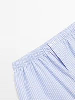 100% cotton striped boxers