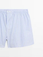 100% cotton striped boxers