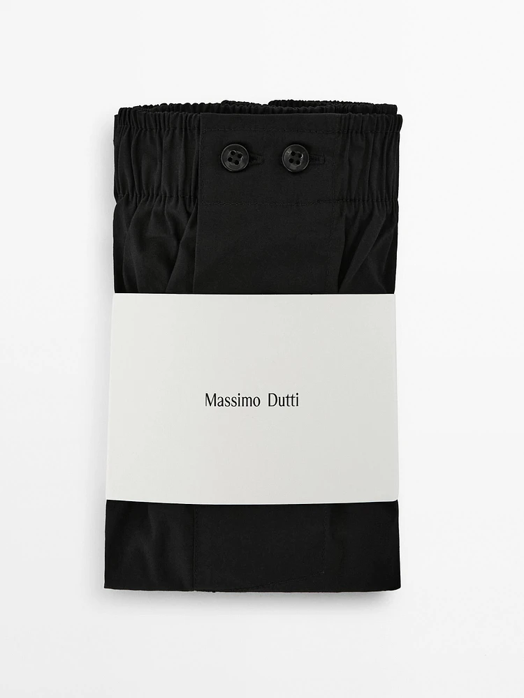 100% cotton poplin boxers