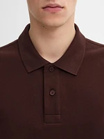 Cotton blend polo sweater