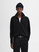 Mock neck knit sweater