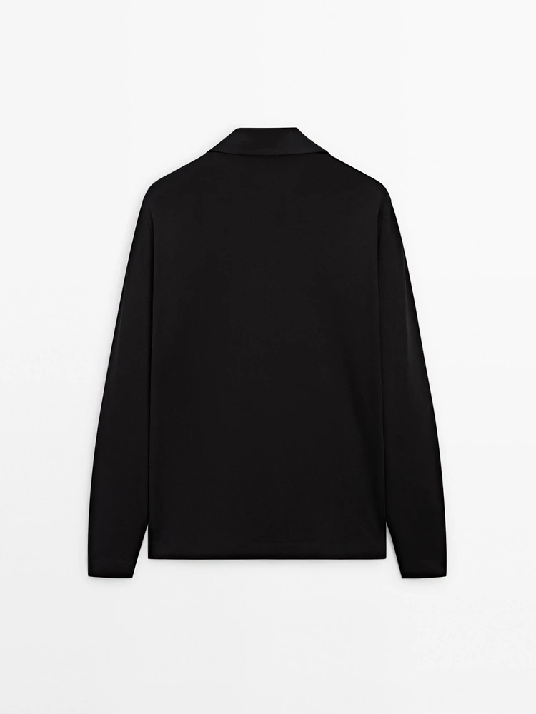 Mock neck knit sweater