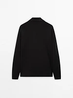 Mock neck knit sweater