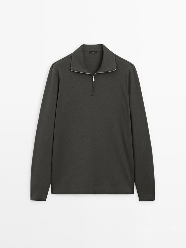 Pull en maille à col camionneur