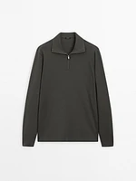 Pull en maille à col camionneur