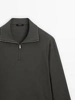 Pull en maille à col camionneur