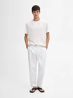V-neck linen blend vest