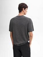 Cotton blend knit T-shirt