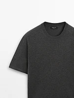 Cotton blend knit T-shirt