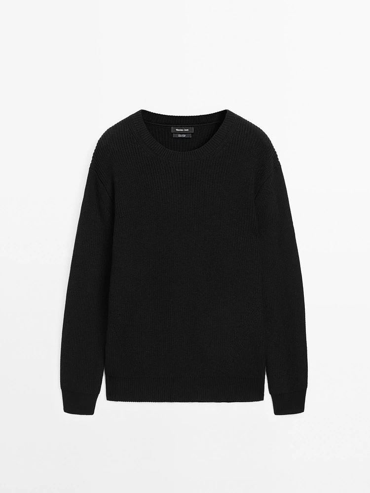 100% cotton knit sweater