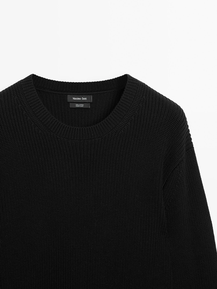 100% cotton knit sweater