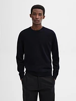 Cotton blend knit sweater