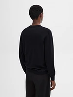 Cotton blend knit sweater