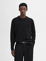 Cotton blend knit sweater