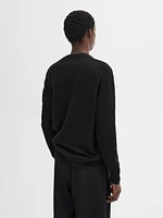 Cotton blend knit sweater