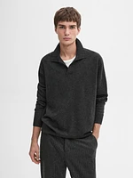 100% wool knit polo sweater