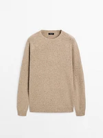 Wool blend knit sweater