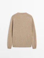 Wool blend knit sweater