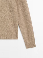 Wool blend knit sweater