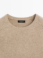 Wool blend knit sweater