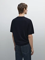 T-shirt en maille 100 % laine mérinos