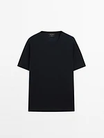 T-shirt en maille 100 % laine mérinos