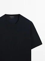 T-shirt en maille 100 % laine mérinos