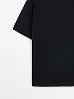 T-shirt en maille 100 % laine mérinos