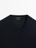 T-shirt en maille 100 % laine mérinos