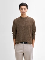 Merino wool blend knit sweater