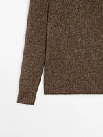 Merino wool blend knit sweater