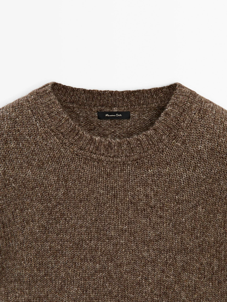 Pull en maille de laine mérinos mélangée