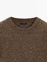 Merino wool blend knit sweater