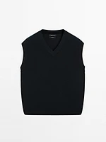 100% cotton knit vest