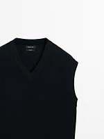 100% cotton knit vest