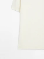 100% cotton knit polo collar sweater