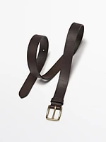 Ceinture en cuir nappa souple