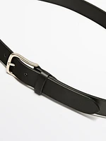 Soft nappa leather belt