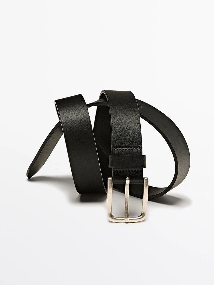 Soft nappa leather belt