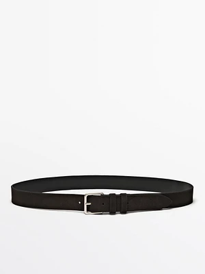 Split suede leather belt