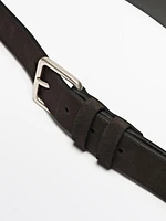 Split suede leather belt