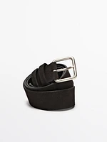 Split suede leather belt