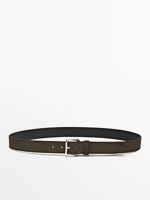 Shaded split suede belt