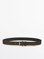 Shaded split suede belt